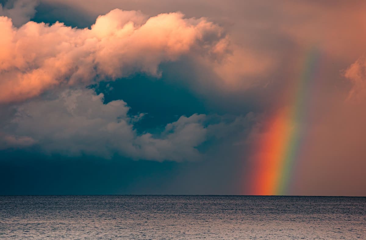 Regenbogen vor der Insel Giglio